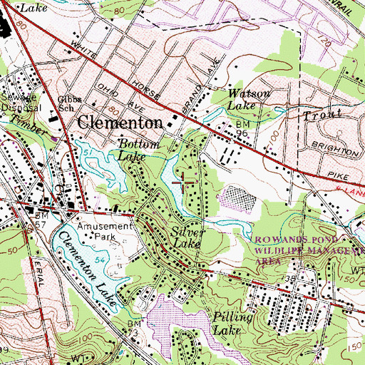 Topographic Map of Silver Lake, NJ
