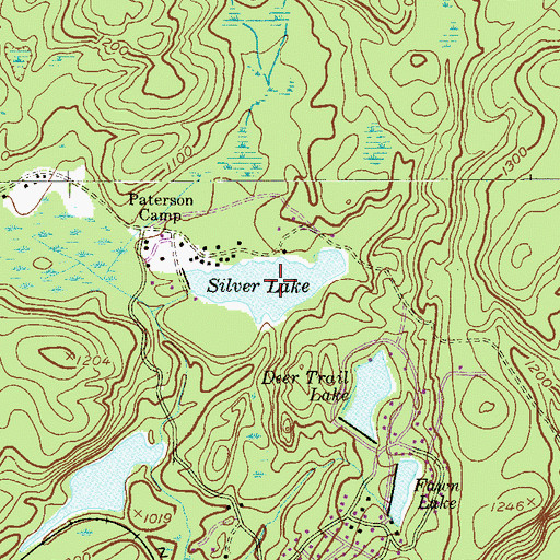Topographic Map of Silver Lake, NJ