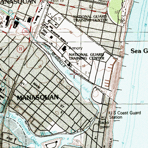 Topographic Map of Stockton Lake, NJ