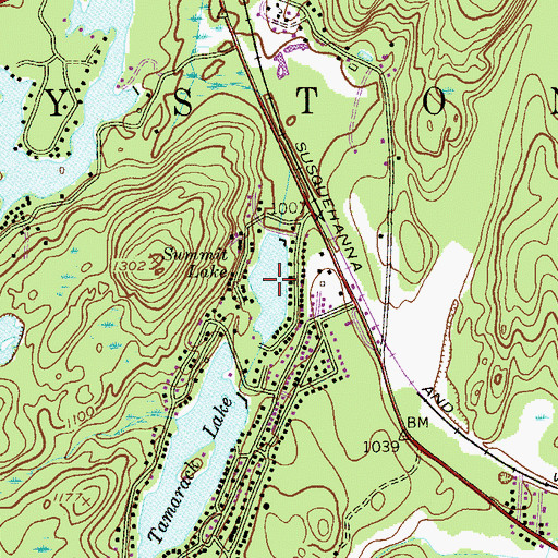 Topographic Map of Summit Lake, NJ