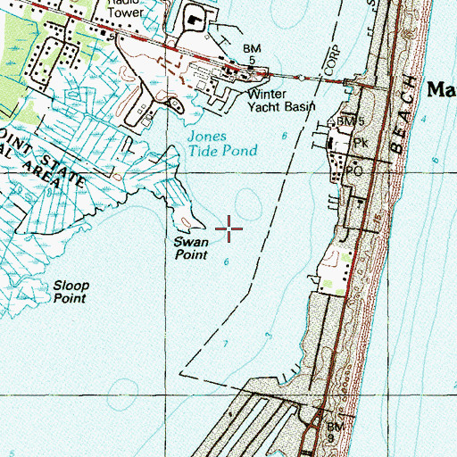 Topographic Map of Swan Point, NJ