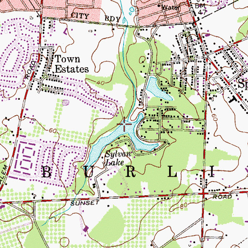 Topographic Map of Sylvan Lake, NJ