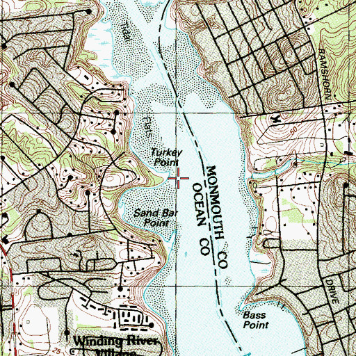 Topographic Map of Turkey Point, NJ