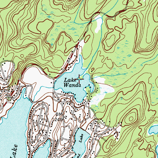 Topographic Map of Lake Wanda, NJ