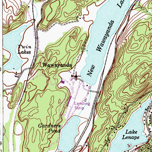 Topographic Map of Wawayanda, NJ