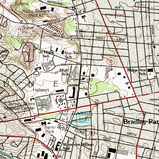 Topographic Map of West Grove, NJ