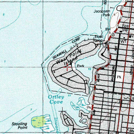 Topographic Map of West Point Island, NJ