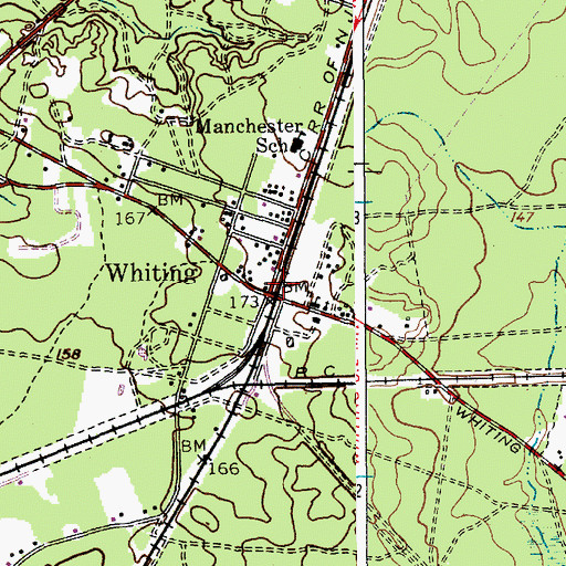 Topographic Map of Whiting, NJ