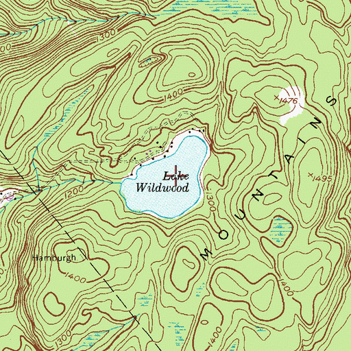 Topographic Map of Lake Wildwood, NJ