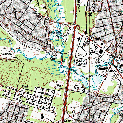 Topographic Map of Wrangel Brook, NJ