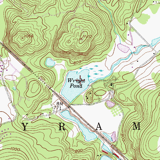 Topographic Map of Wright Pond, NJ