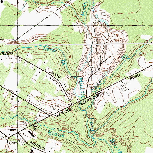 Topographic Map of Tarkiln Brook, NJ