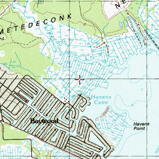 Topographic Map of Marsh Baywood, NJ