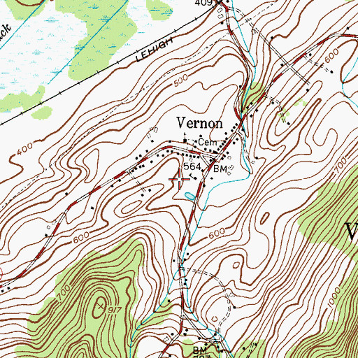Topographic Map of Township of Vernon, NJ