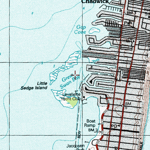Topographic Map of Great Swan Bay, NJ