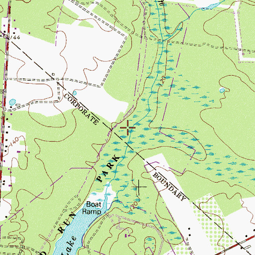 Topographic Map of Downer Airstrip (historical), NJ