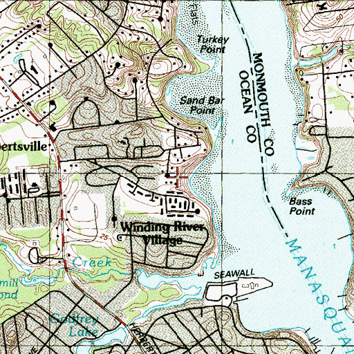 Topographic Map of Whisman (historical), NJ