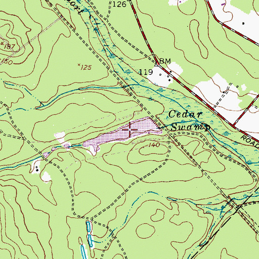Topographic Map of Harry Wrights Lake, NJ