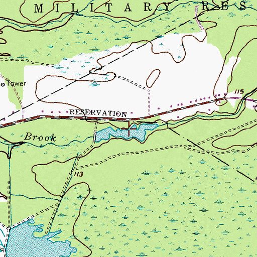 Topographic Map of Hanover Pond, NJ