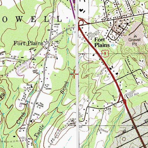 Topographic Map of West Fork Turtle Brook, NJ
