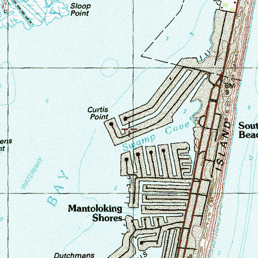 Topographic Map of Curtis Point, NJ