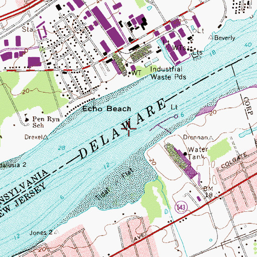 Topographic Map of Enterprise Range, NJ