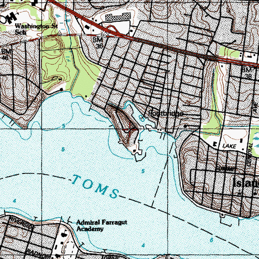 Topographic Map of Money Island, NJ