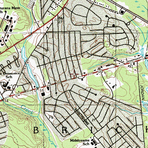 Topographic Map of Arrowhead Village, NJ