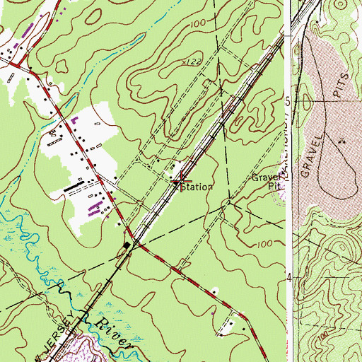 Topographic Map of Whites Station, NJ
