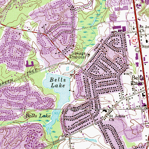 Topographic Map of Prossers Mills, NJ