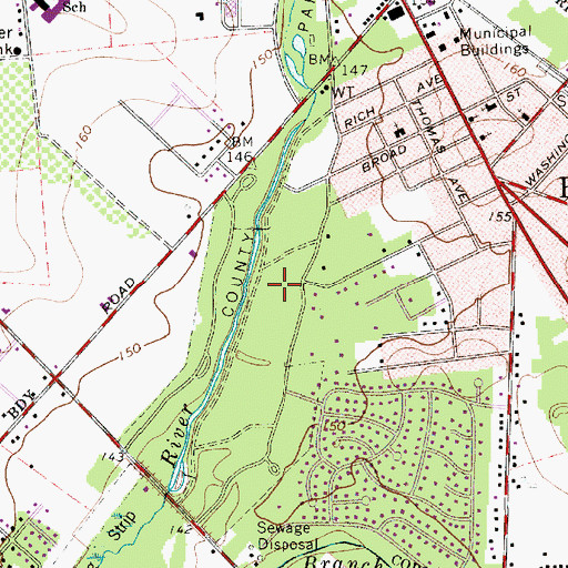 Topographic Map of Berlin Park, NJ