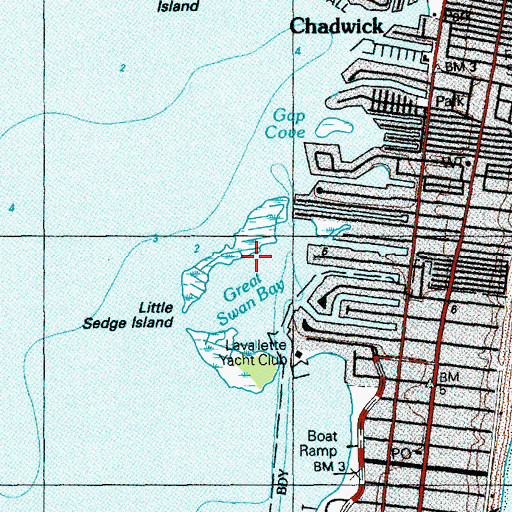 Topographic Map of Little Sedge Island, NJ