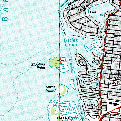 Topographic Map of Mikes Island, NJ