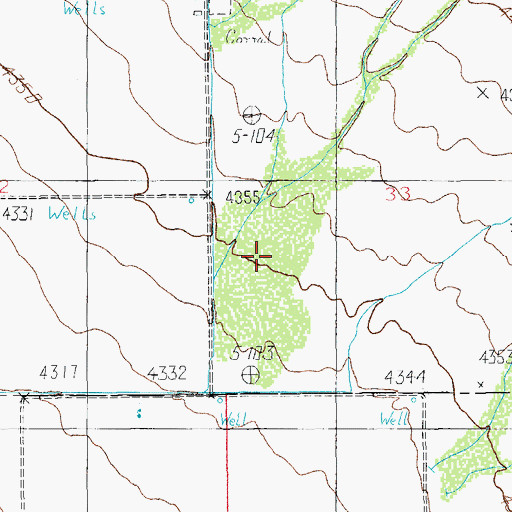 Topographic Map of O Bar O Canyon, AZ