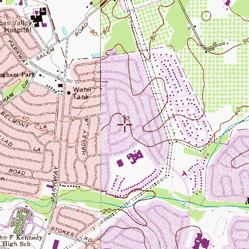 Topographic Map of Hawthorne Park, NJ