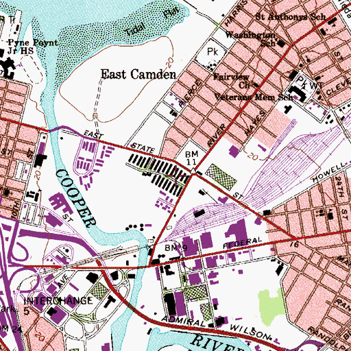 Topographic Map of Ablett Village, NJ