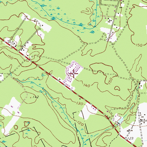 Topographic Map of Woodair Estates, NJ
