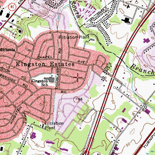 Topographic Map of Deerwoods, NJ
