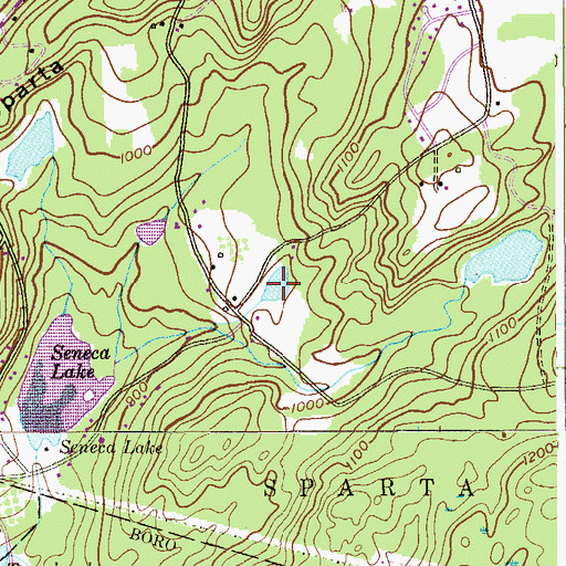 Topographic Map of Fowlers Pond, NJ