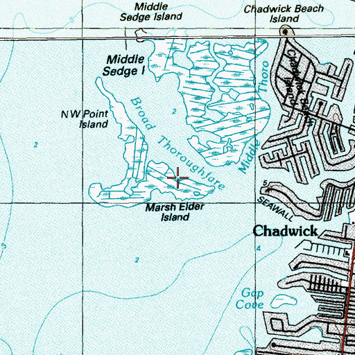 Topographic Map of Marsh Elder Island, NJ