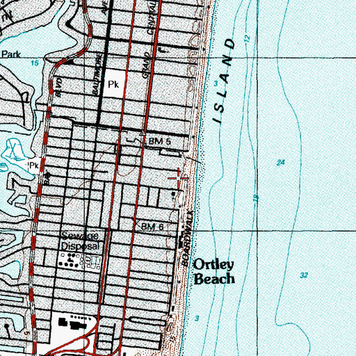 Topographic Map of Ortley Terrace, NJ