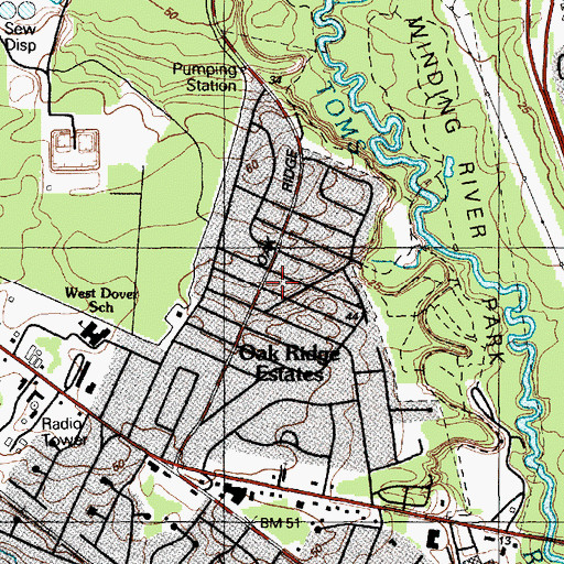 Topographic Map of Oak Ridge, NJ