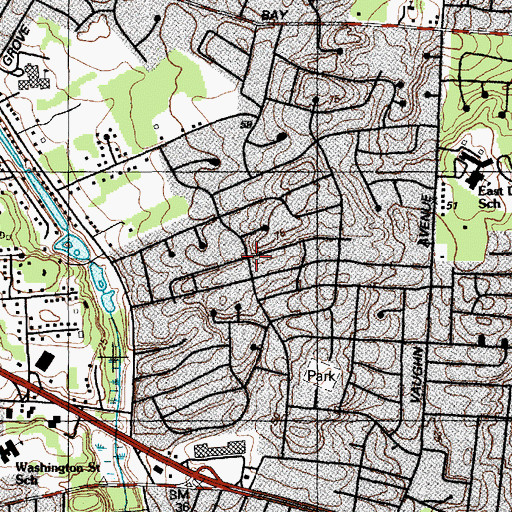 Topographic Map of Brookside Heights, NJ