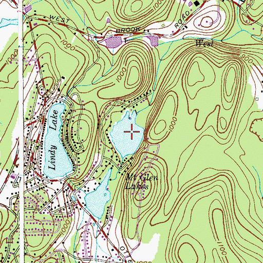 Topographic Map of Lower Mount Glen Lake, NJ