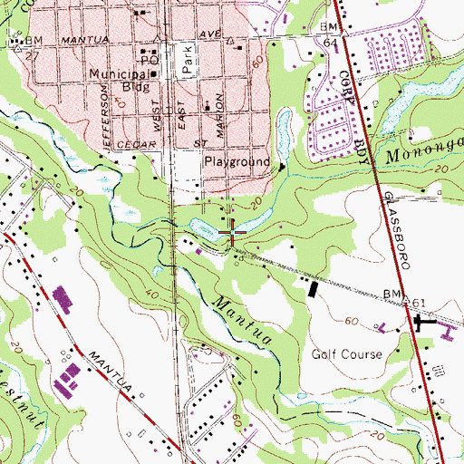 Topographic Map of Greenes Lake, NJ