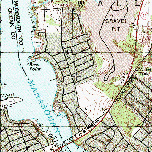 Topographic Map of Sterling Woods, NJ