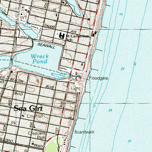 Topographic Map of Wreck Pond Dam, NJ