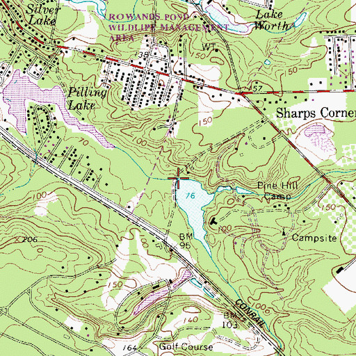 Topographic Map of New Camp Site Dam, NJ