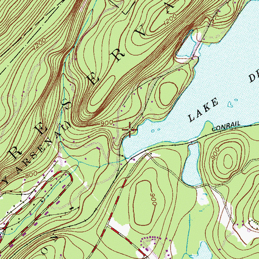 Topographic Map of Lake Denmark Dam, NJ