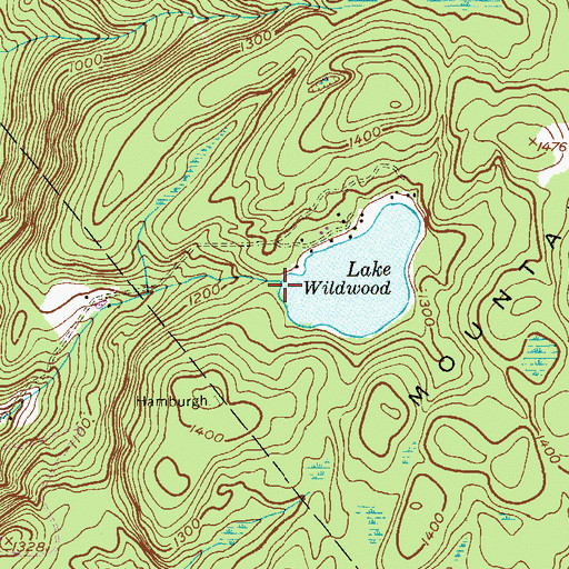 Topographic Map of Lake Wildwood Dam, NJ